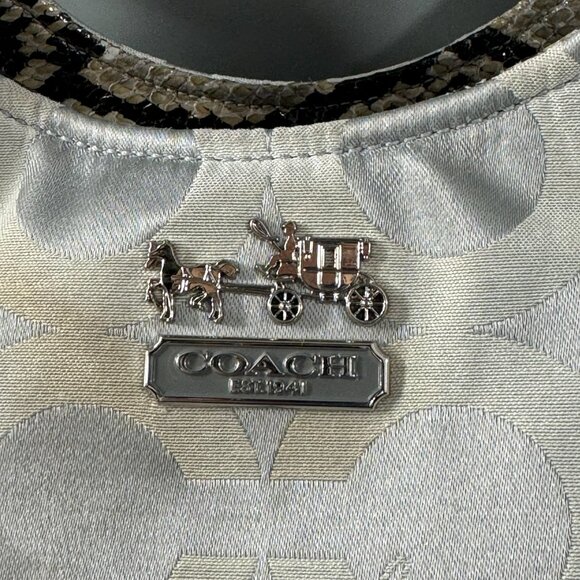 Coach # 17689 Limited Edition Madison OP Art Sateen Maggie Shoulder Bag - Picture 4 of 15